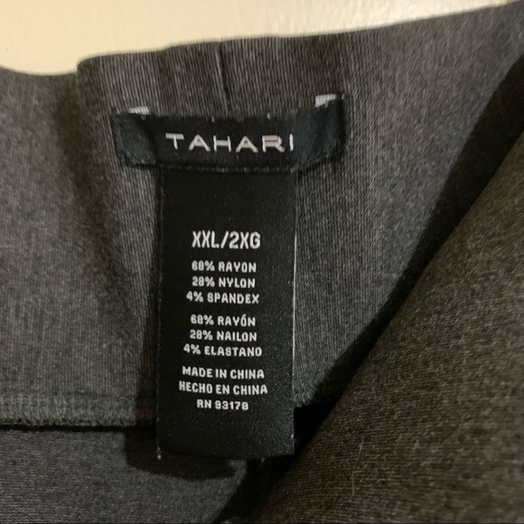 Tahari Women’s Pull-on Tummy Control Charcoal Heather Gray Leggings Pants XXL - Picture 3 of 4